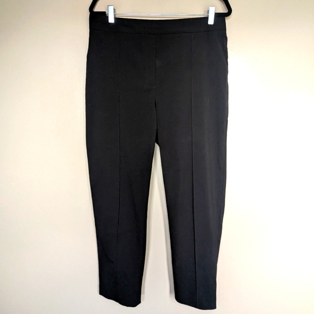 Cropped Straight-Leg High-Rise Pants